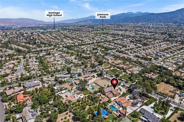 805 E Chase Dr, Corona, CA 92881 - bird's eye view with a residential view and a mountain view