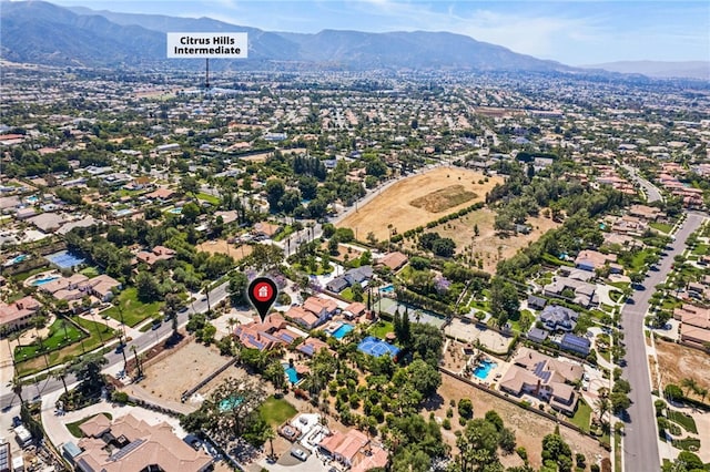 805 E Chase Dr, Corona, CA 92881 - drone / aerial view with a residential view and a mountain view