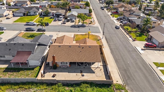 bird's eye view with a residential view