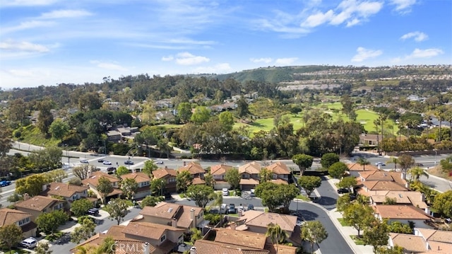 aerial view with a residential view