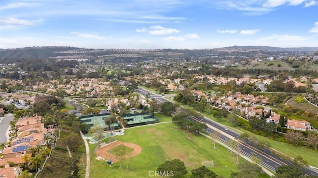 bird's eye view with a residential view