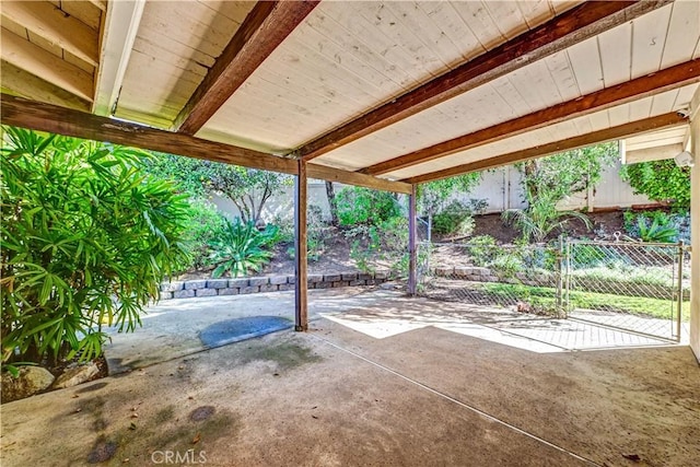 view of patio with fence