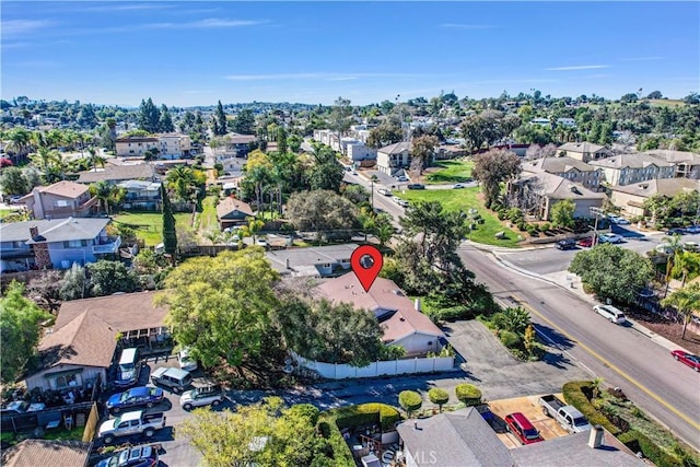 birds eye view of property featuring a residential view