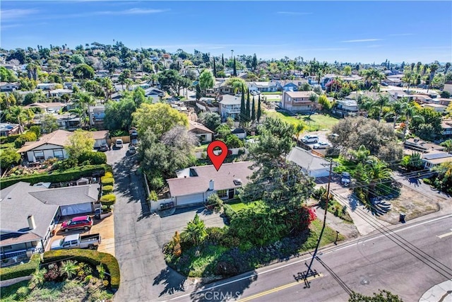 aerial view featuring a residential view