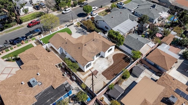 aerial view with a residential view