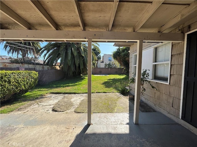 view of patio / terrace featuring a fenced backyard