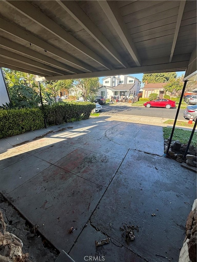 view of patio / terrace featuring a residential view