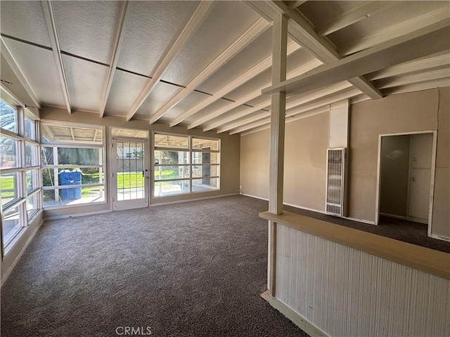 interior space featuring lofted ceiling