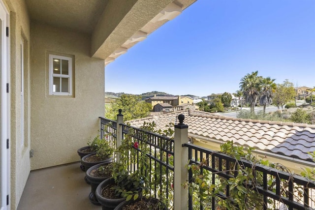 balcony featuring a residential view