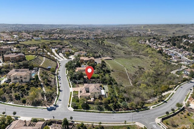 bird's eye view featuring a residential view