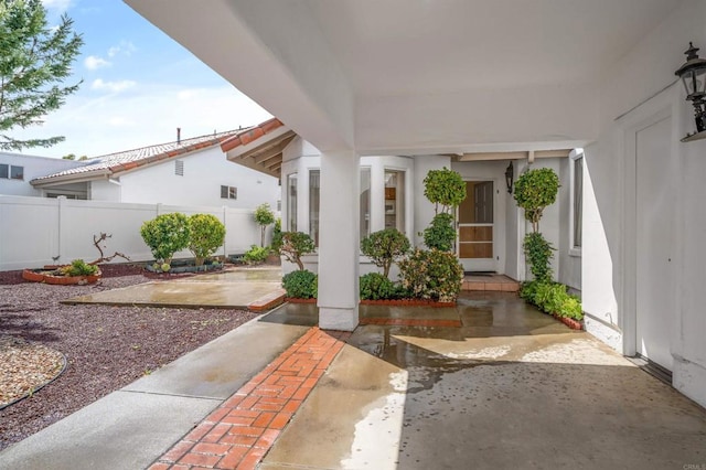 view of patio with fence