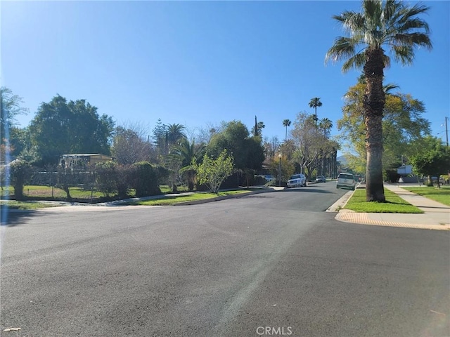 view of street with curbs and sidewalks