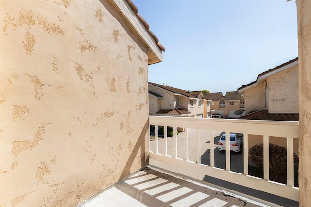 balcony featuring a residential view