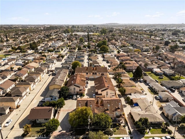 aerial view with a residential view