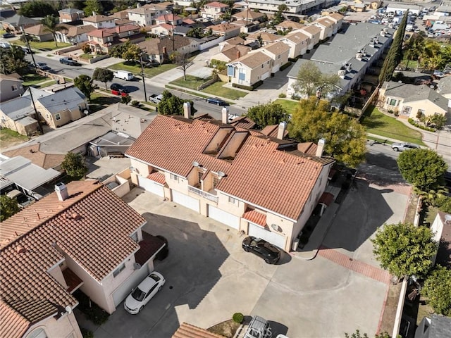 drone / aerial view with a residential view