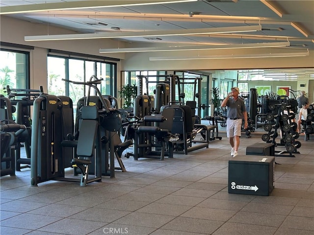 view of workout area