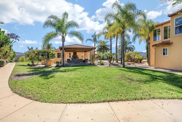 view of yard featuring a gazebo