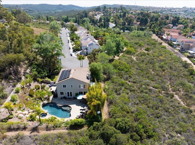 1905 Oxford Ct, Vista, CA 92081 - aerial perspective of suburban area featuring a pool area and a mountain backdrop