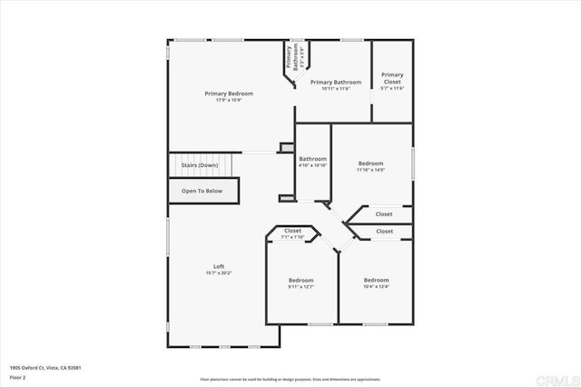 1905 Oxford Ct, Vista, CA 92081 - view of floor plan / room layout