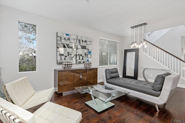 1905 Oxford Ct, Vista, CA 92081 - living room featuring hardwood / wood-style flooring and stairway