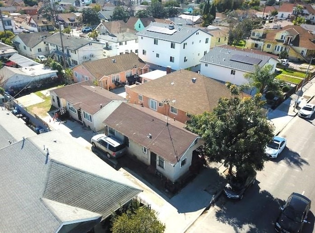 drone / aerial view with a residential view