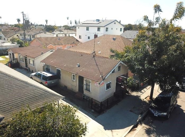 aerial view with a residential view