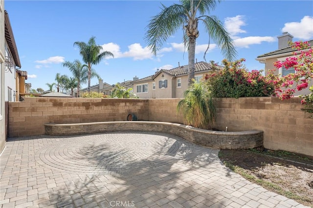 exterior space featuring a fenced backyard