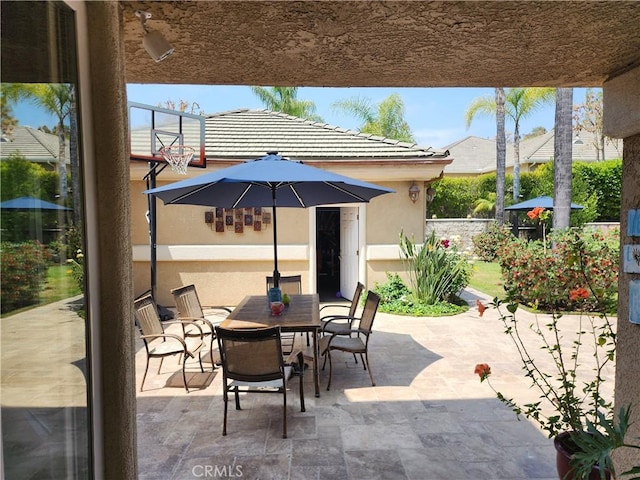 view of patio / terrace featuring outdoor dining space