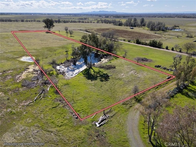 bird's eye view featuring a rural view