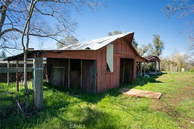 view of outbuilding with an outdoor structure