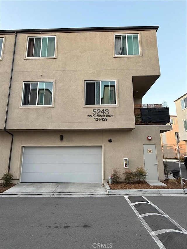 exterior space with an attached garage