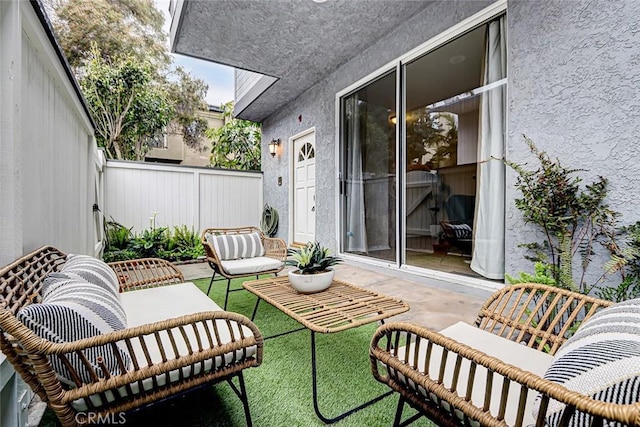 view of patio / terrace with fence