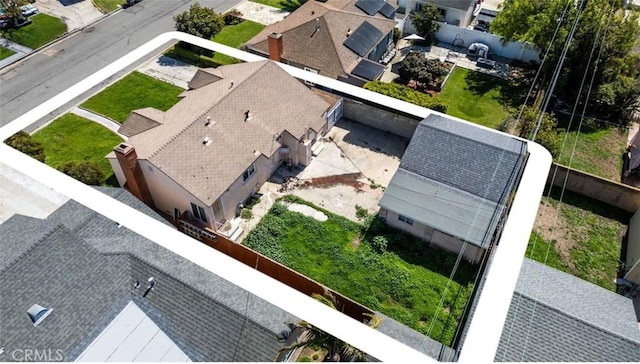 aerial view featuring a residential view