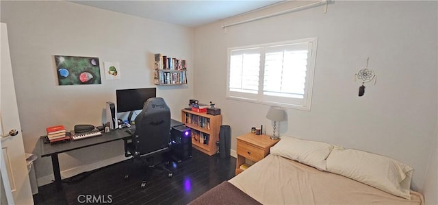 home office featuring wood finished floors