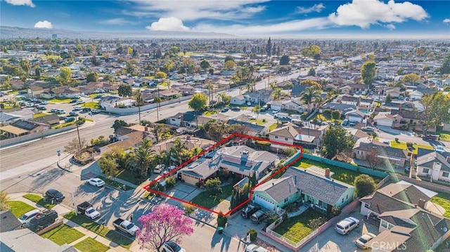 drone / aerial view featuring a residential view