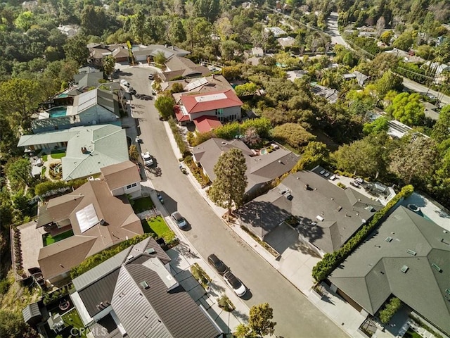 bird's eye view with a residential view