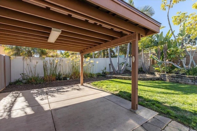 view of patio / terrace featuring a fenced backyard