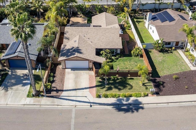 aerial view featuring a residential view