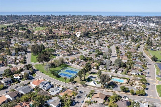 bird's eye view featuring a residential view