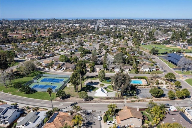 bird's eye view with a residential view