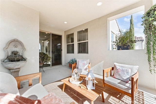 view of patio featuring outdoor lounge area