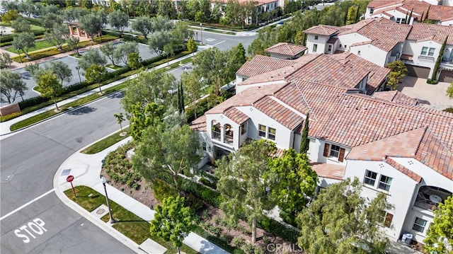 aerial view with a residential view