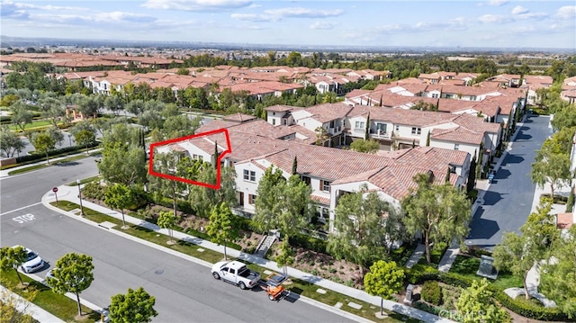 drone / aerial view featuring a residential view