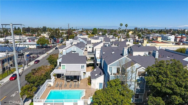 aerial view featuring a residential view