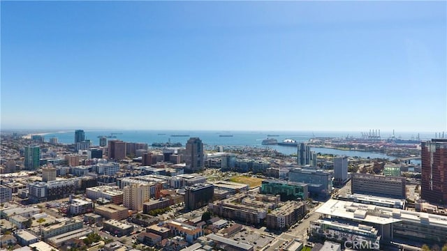 property's view of city featuring a water view