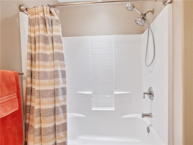 full bathroom featuring shower / tub combo