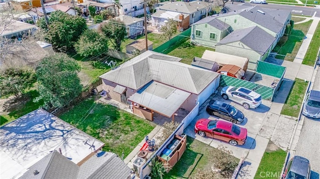 aerial view featuring a residential view