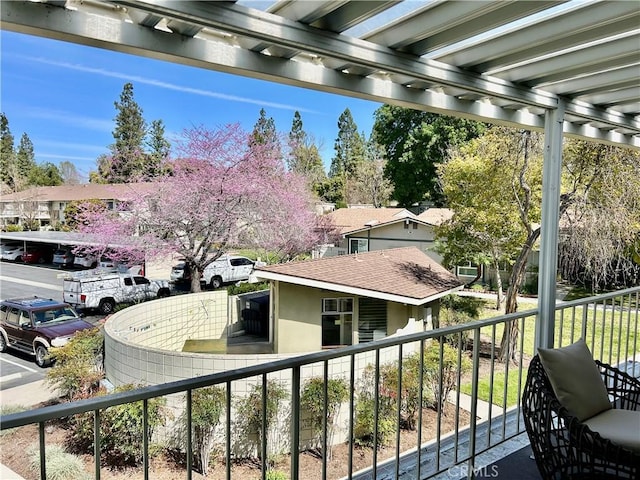 balcony featuring a residential view