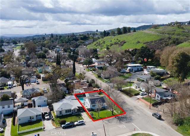 birds eye view of property featuring a residential view