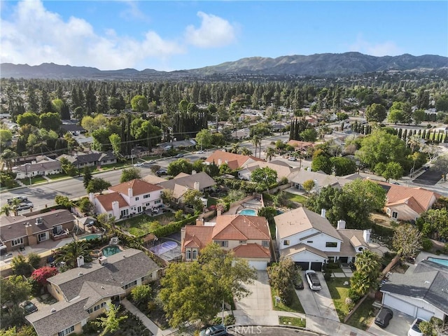 18429 Germain St, Porter Ranch, CA 91326 - aerial perspective of suburban area featuring a mountainous background